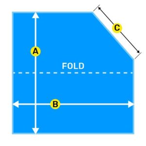 Paper folding dimensions illustration