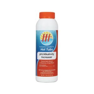 Hot tub pH alkalinity increaser bottle